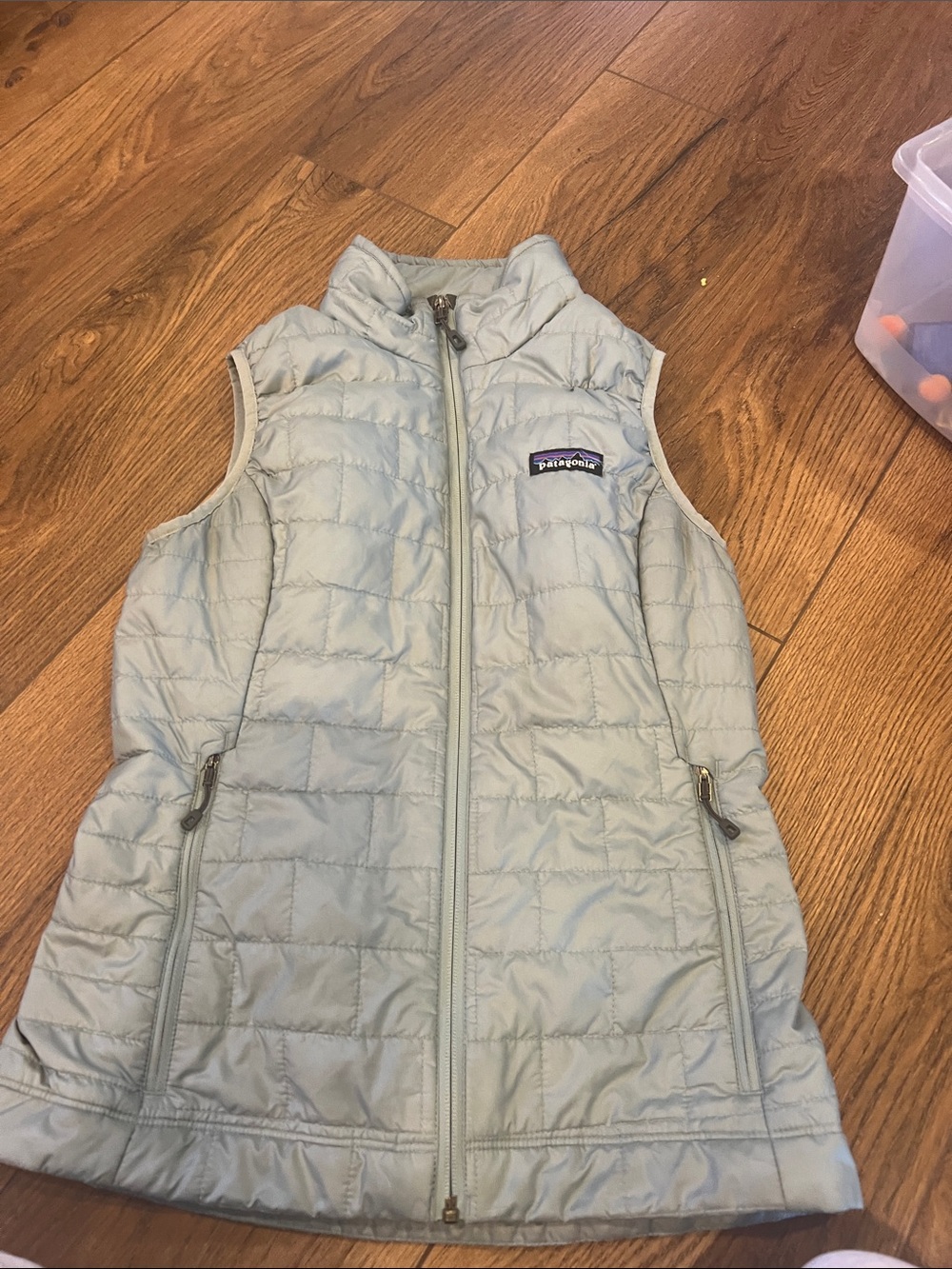 Patagonia Women's Pale Blue Quilted Vest-XS